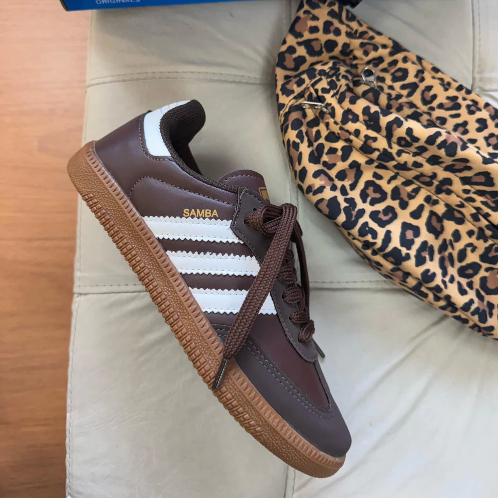 Tênis Adidas Samba Chocolate Couro Sintético Prime