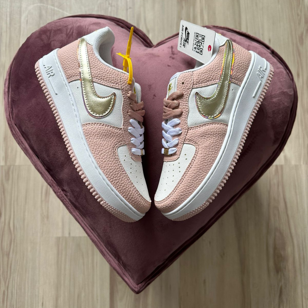 TĂȘnis Nike Air Force Rosa Ouro Premium