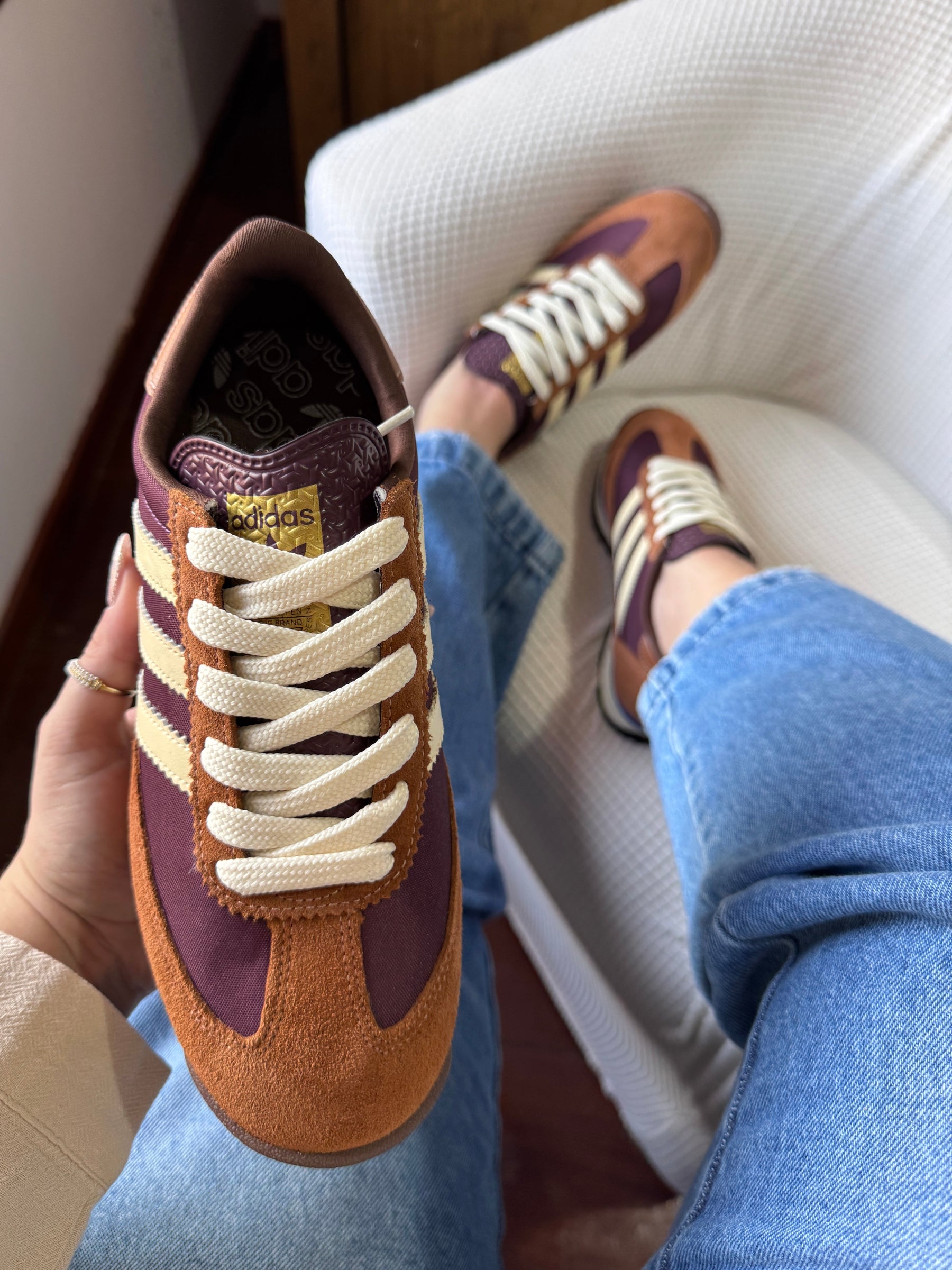 Tênis Adidas SL72 Marrom e Vinho Premium
