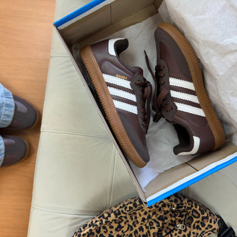 Tênis Adidas Samba Chocolate Couro Sintético Prime