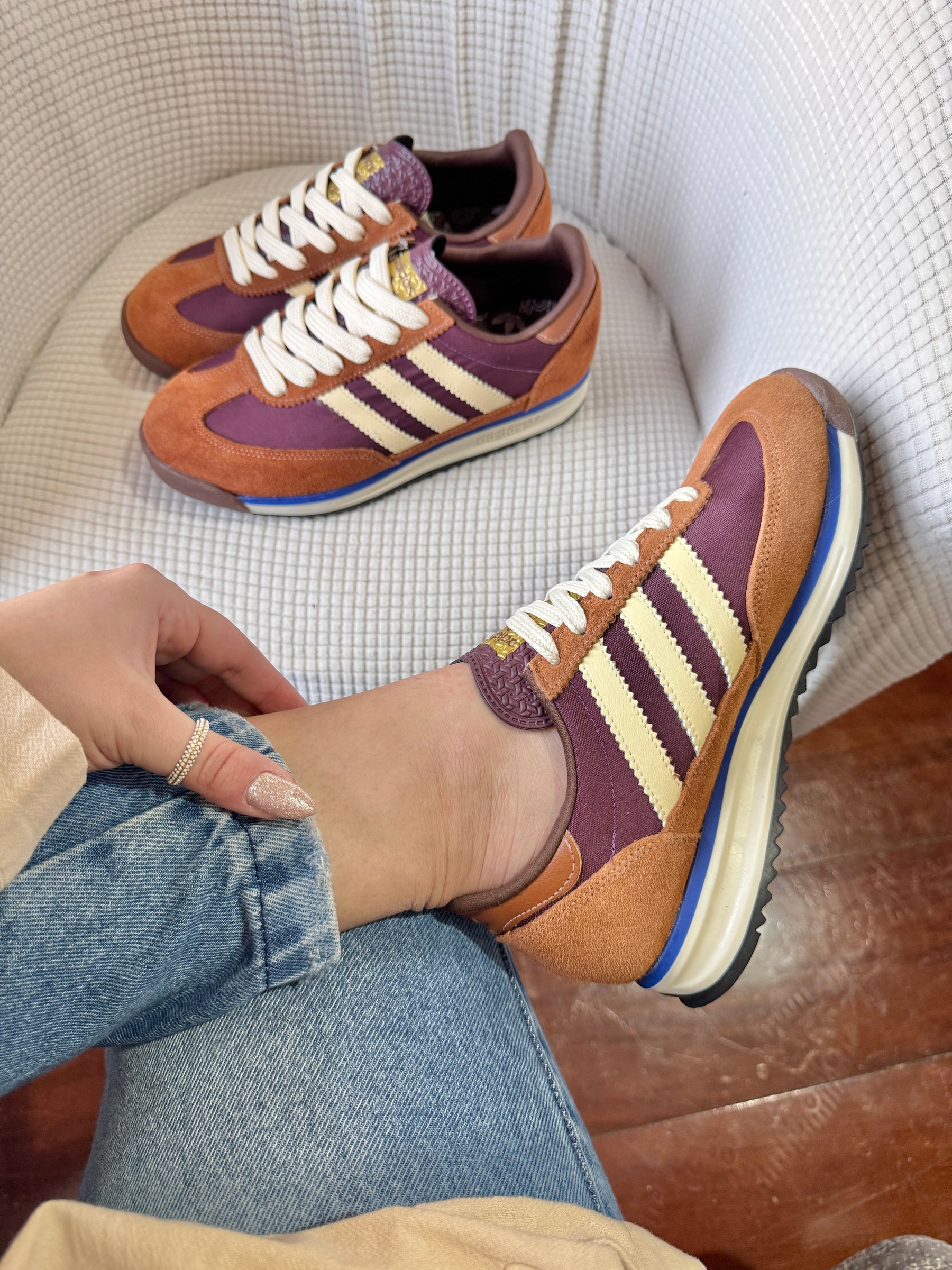 Tênis Adidas SL72 Marrom e Vinho Premium
