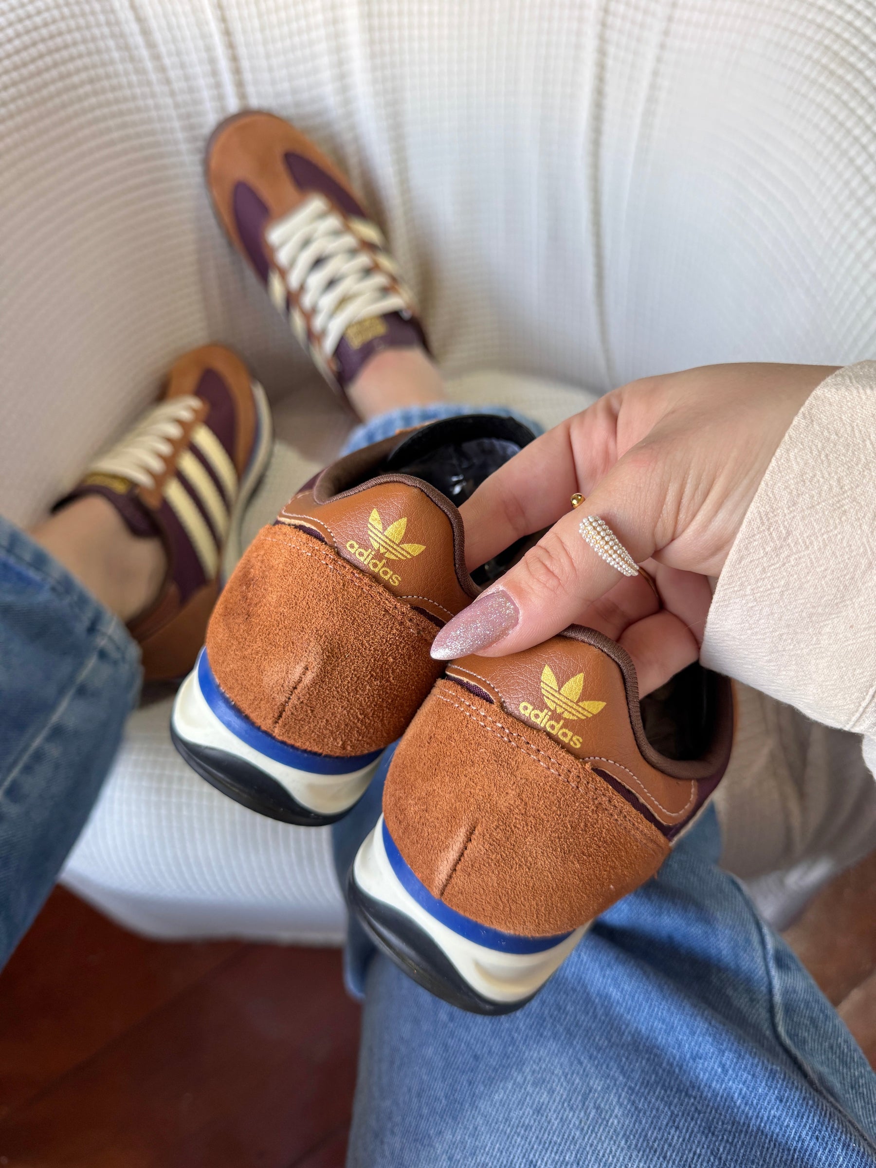 Tênis Adidas SL72 Marrom e Vinho Premium