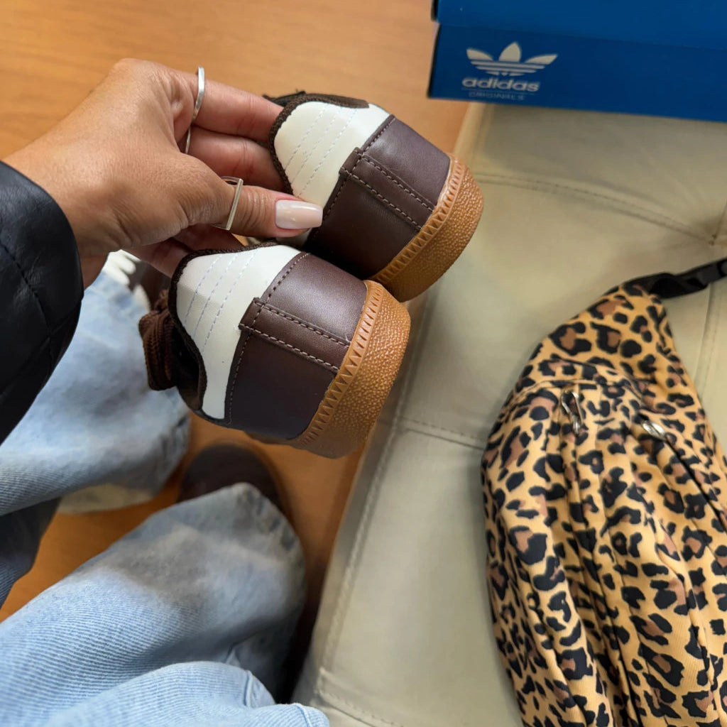 Tênis Adidas Samba Chocolate Couro Sintético Prime