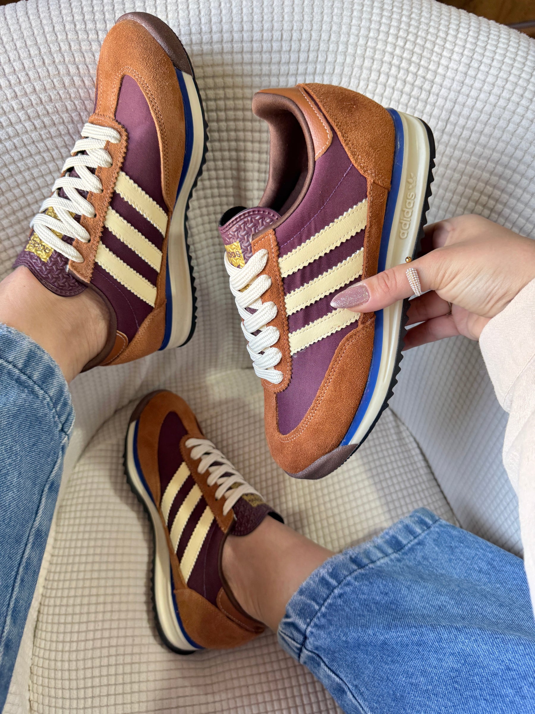 Tênis Adidas SL72 Marrom e Vinho Premium