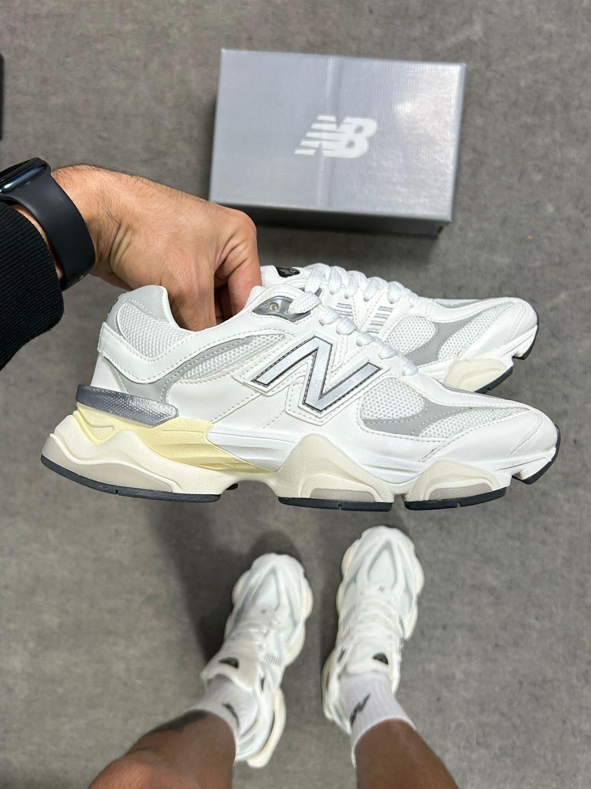 Tênis New Balance 9060 Sea Salt Branco Masculino Couro Legítimo