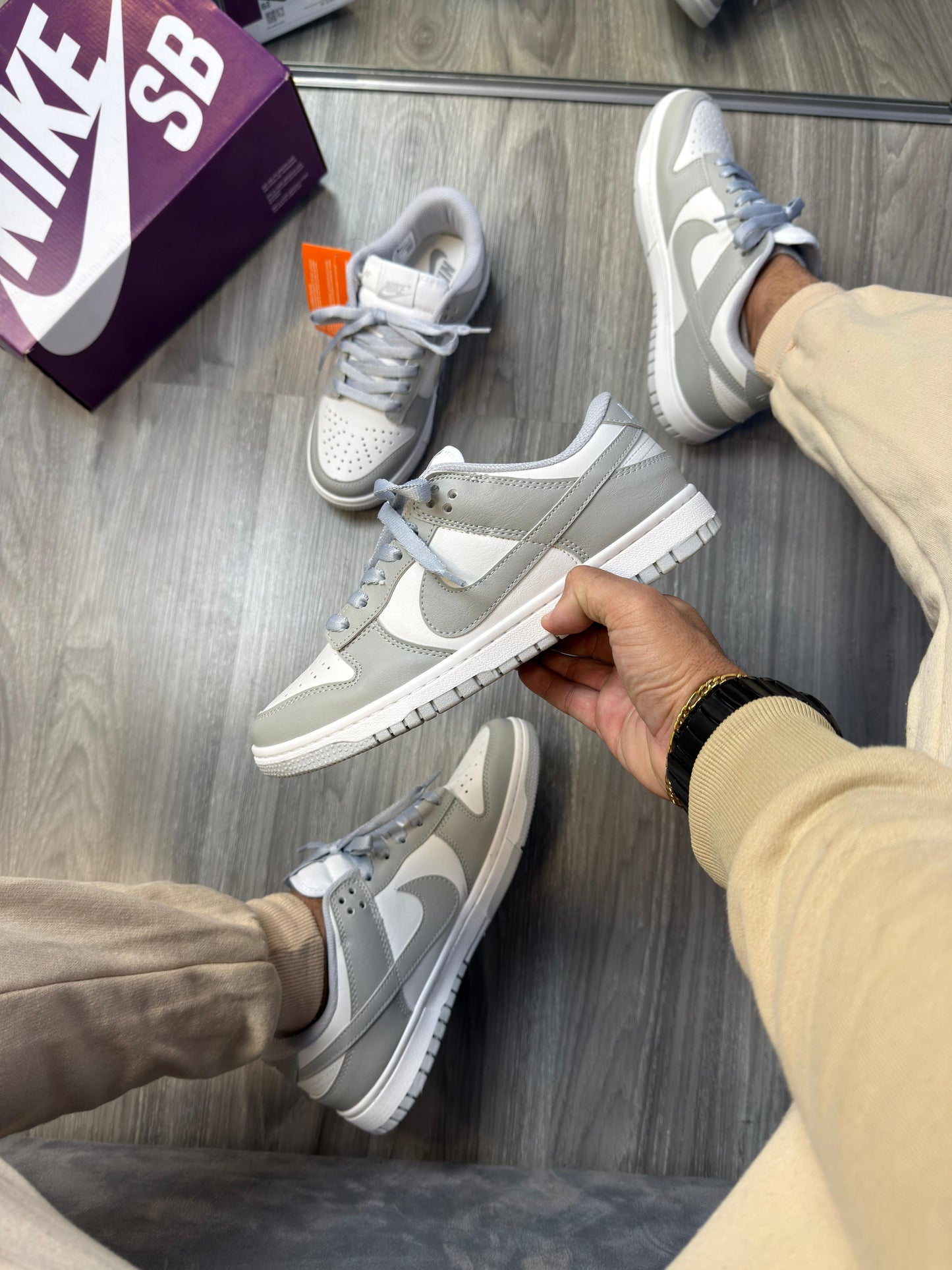 Tênis Nike Dunk SB Cinza Masculino Premium