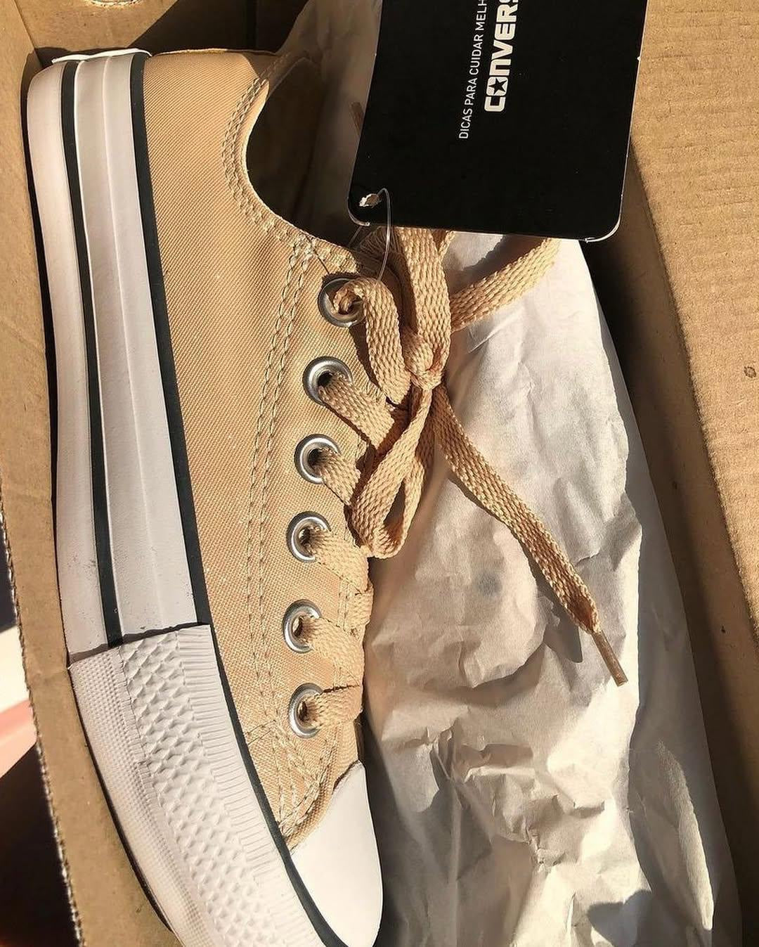 Tênis All Star Amêndoa Brilho Feminino Premium