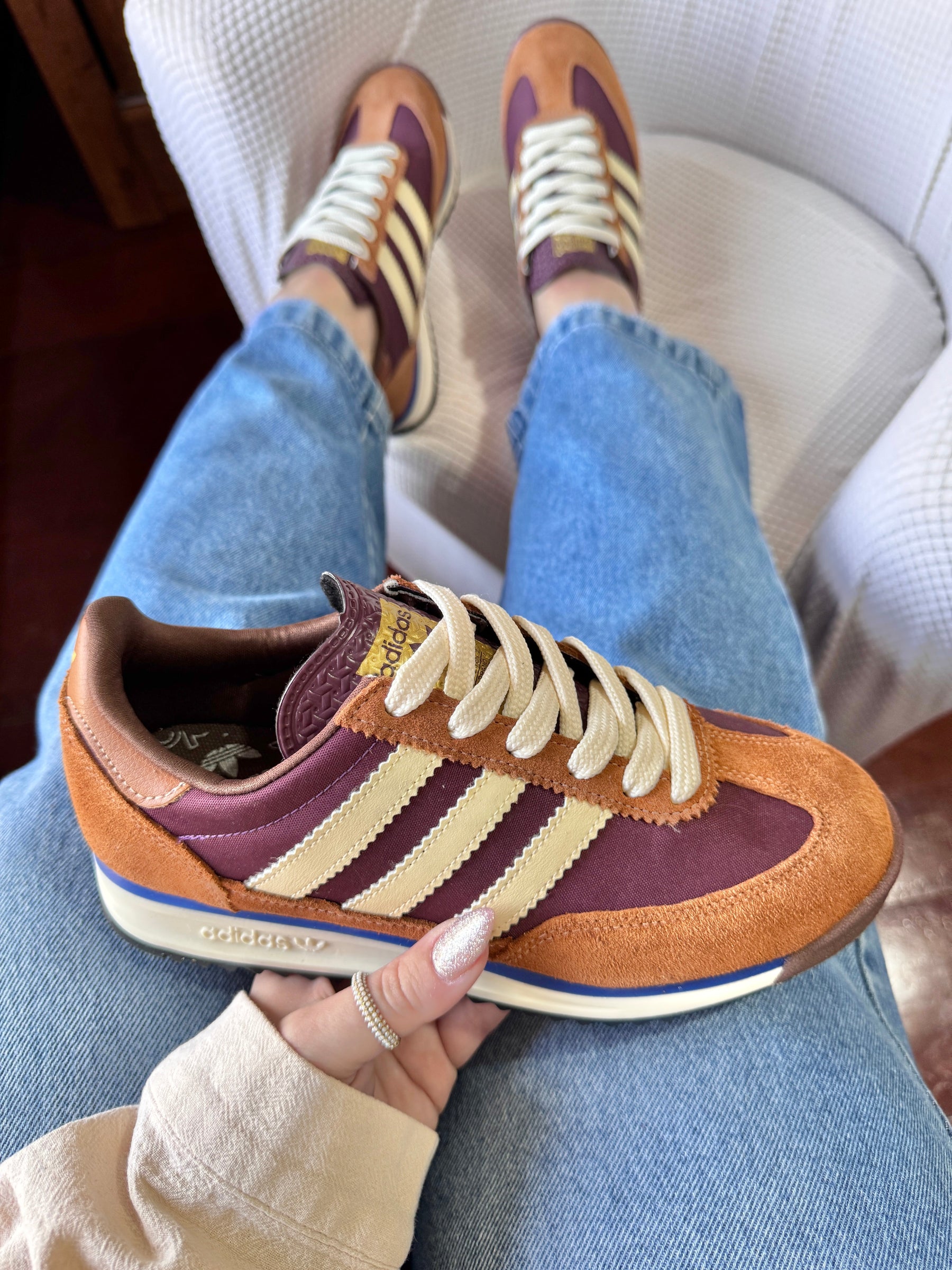 Tênis Adidas SL72 Marrom e Vinho Premium