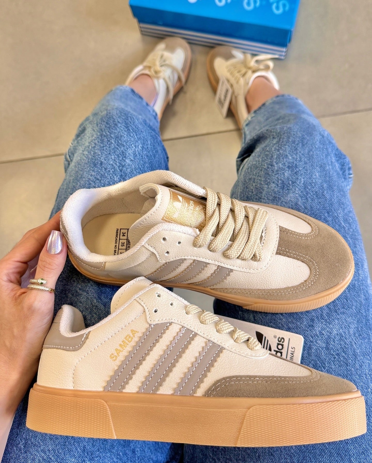 Tênis Adidas Samba Off Cinza Premium