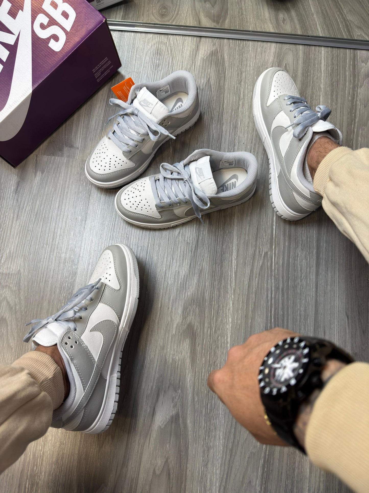Tênis Nike Dunk SB Cinza Masculino Premium