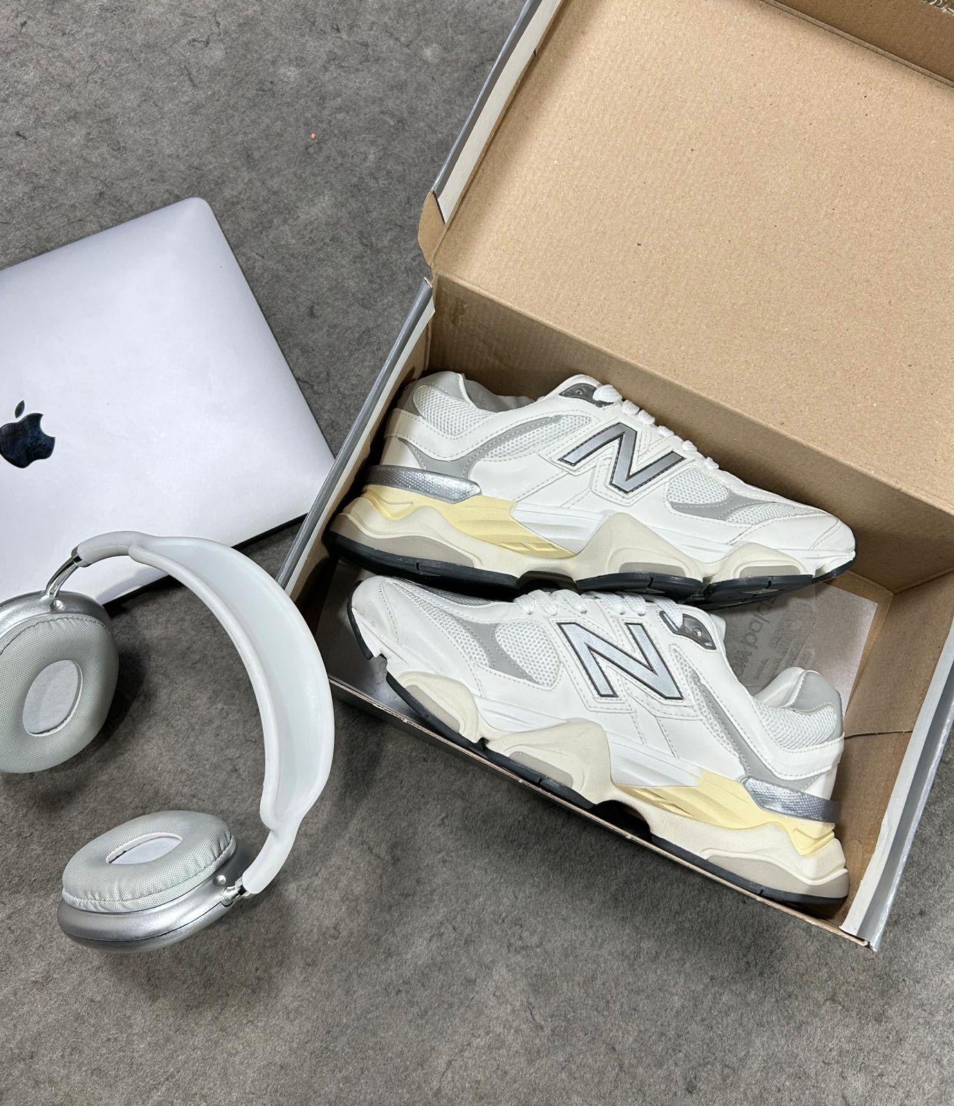 Tênis New Balance 9060 Sea Salt Branco Masculino Couro Legítimo