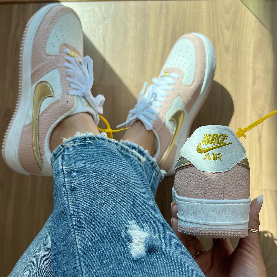 TĂȘnis Nike Air Force Rosa Ouro Premium