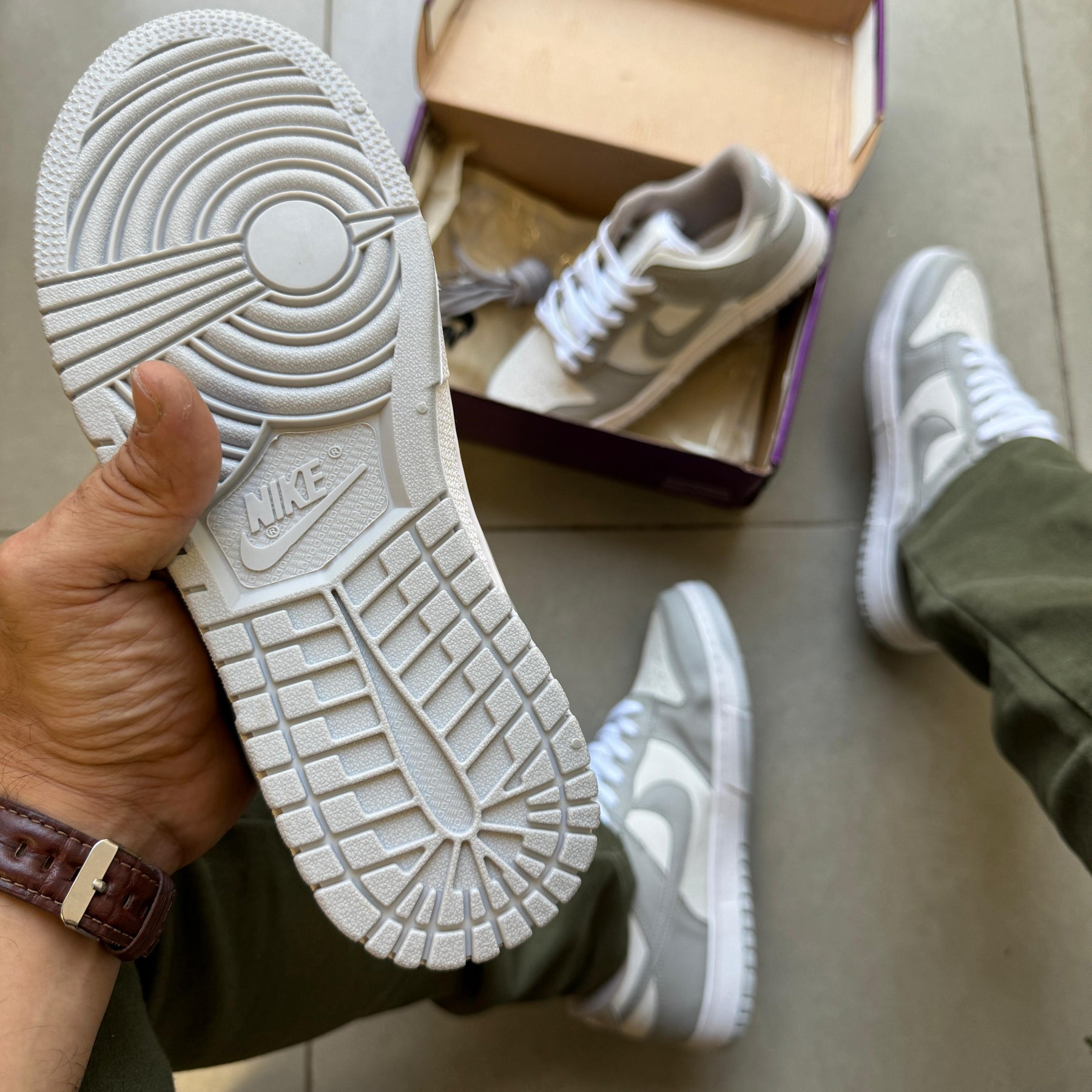 Tênis Nike Dunk SB Cinza Masculino Premium