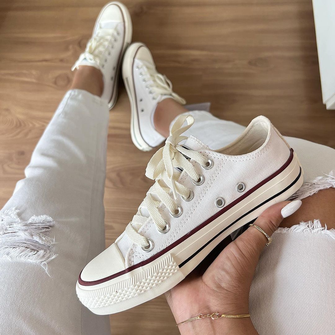 Tênis All Star Off White Vermelho Premium