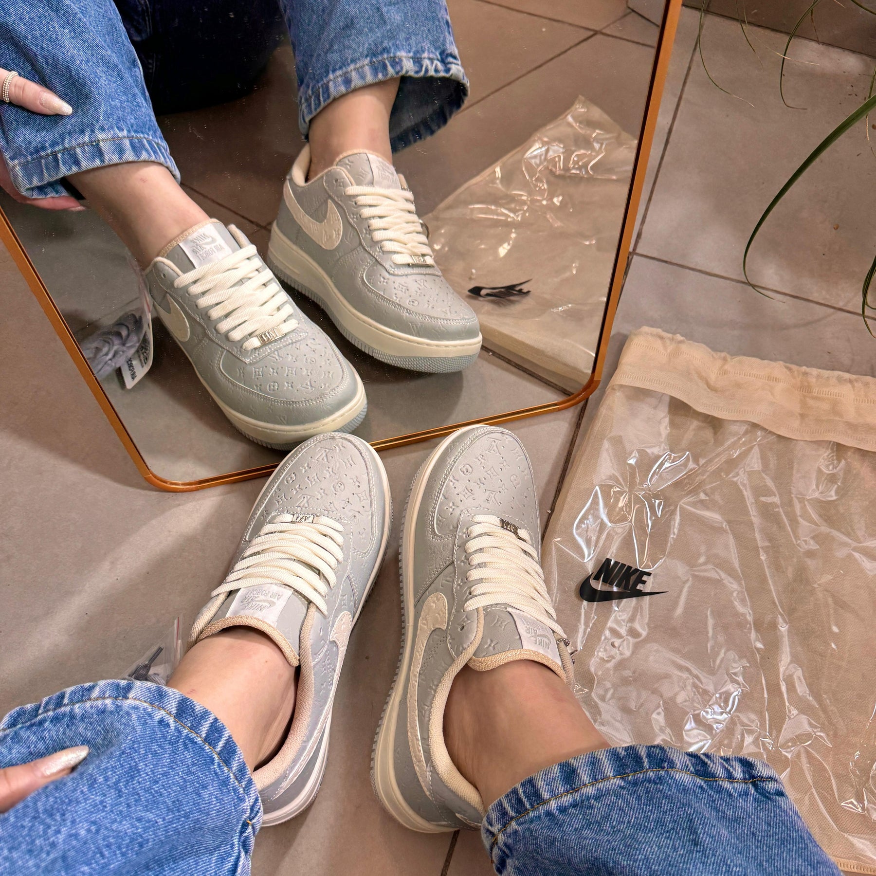 TĂȘnis Nike Air Force Louis Vuitton Azul