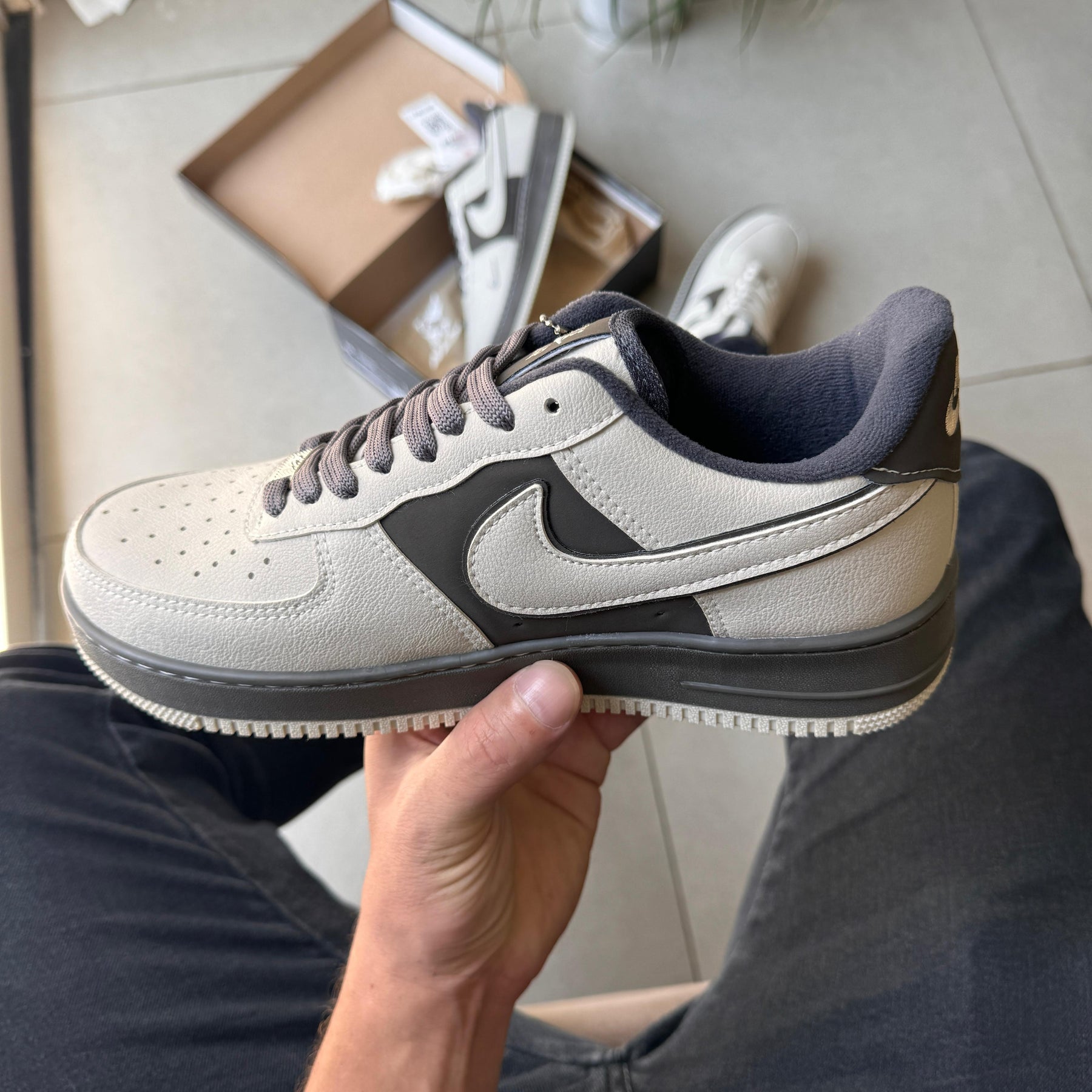 TĂȘnis Nike Air Force Nubuck Grafite Masculino