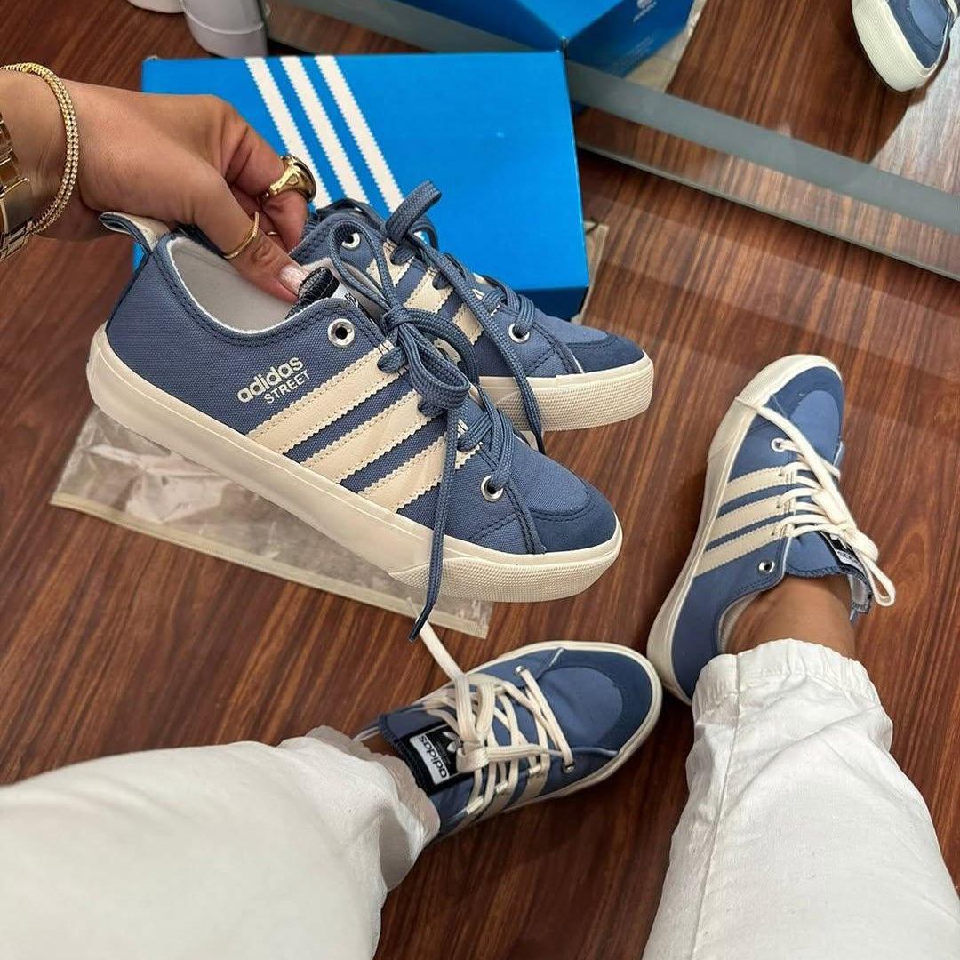 Tênis Adidas Street Azul Premium