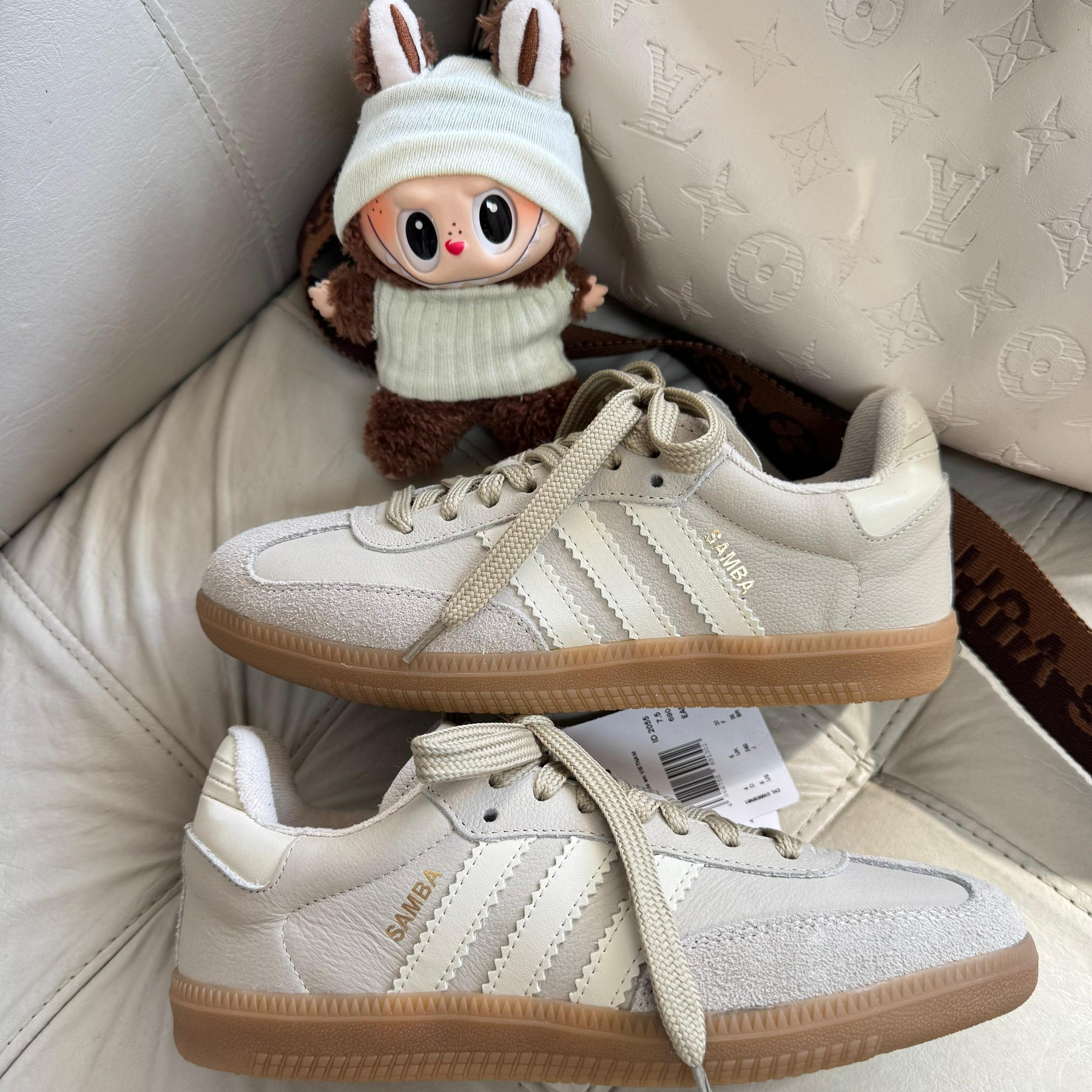 Tênis Adidas Samba OG Creme Prime em Couro Legítimo