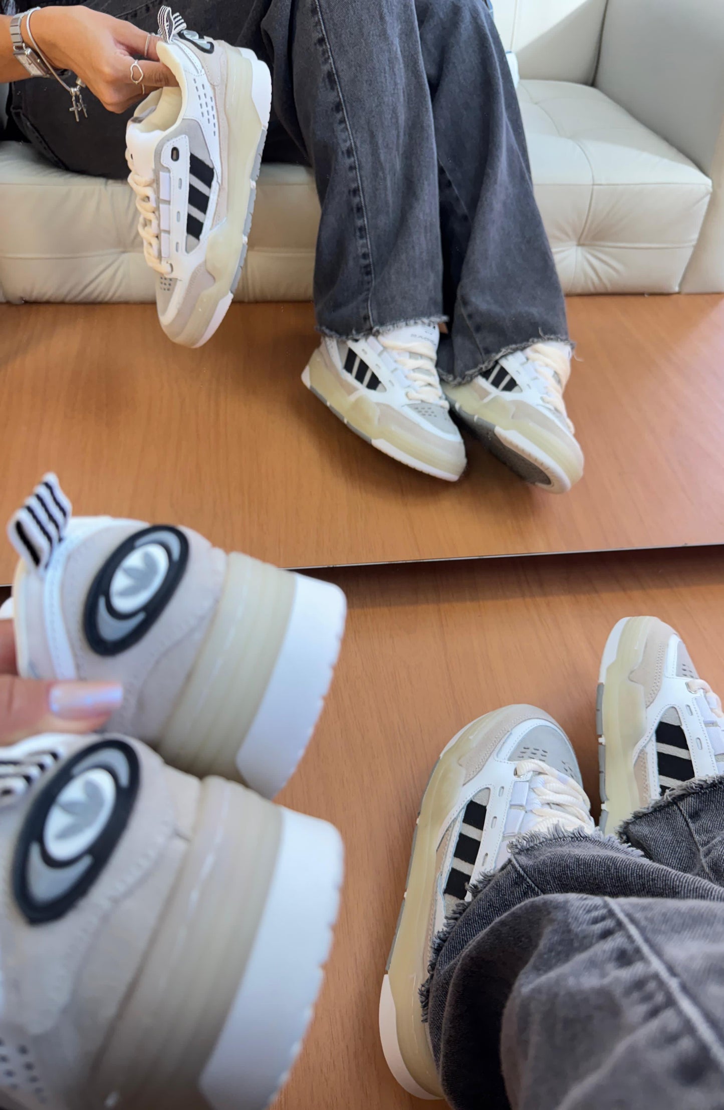 Tênis Adidas ADI2000 Cloud White Couro Legítimo