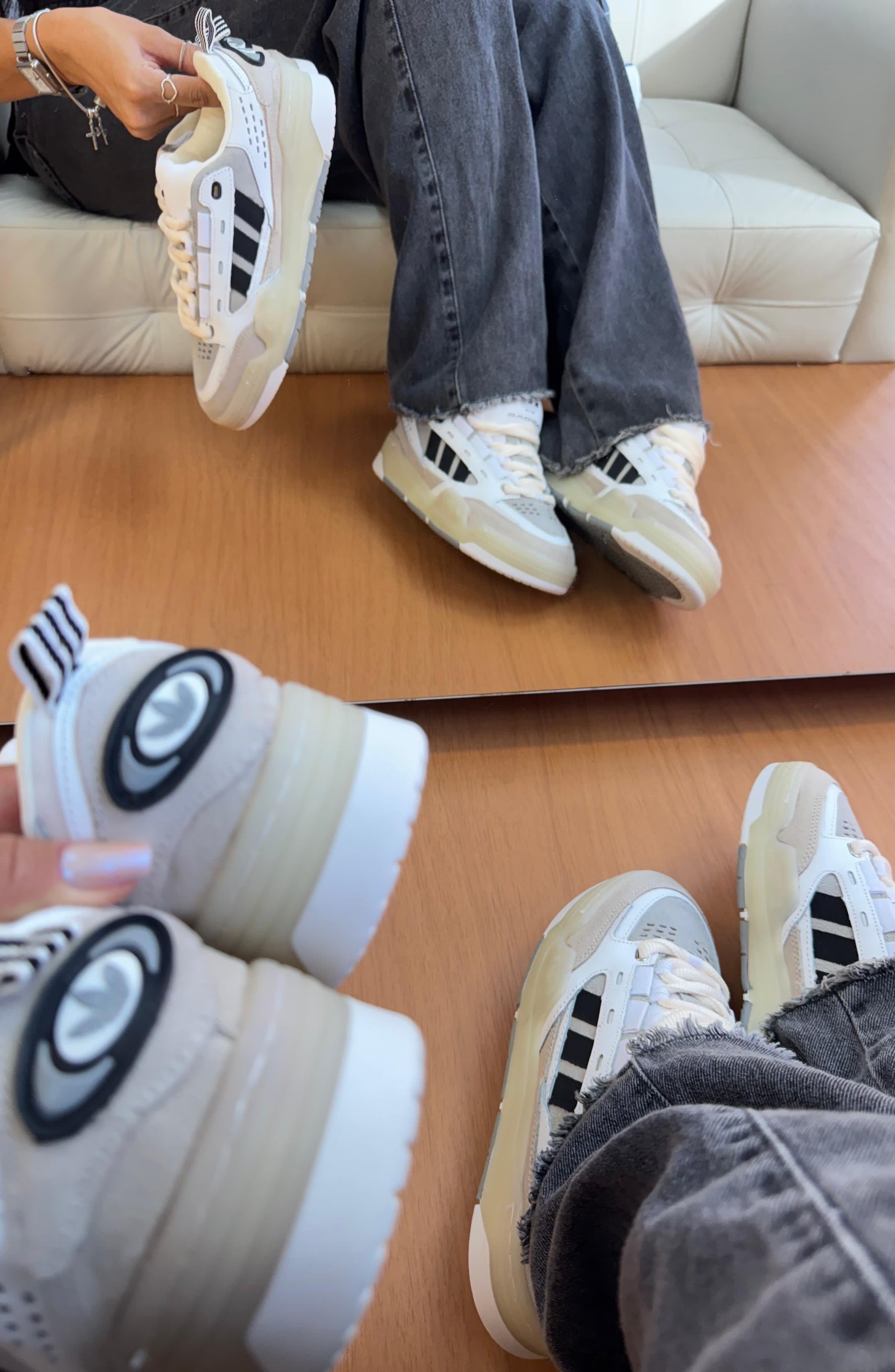 Tênis Adidas ADI2000 Cloud White Couro Legítimo