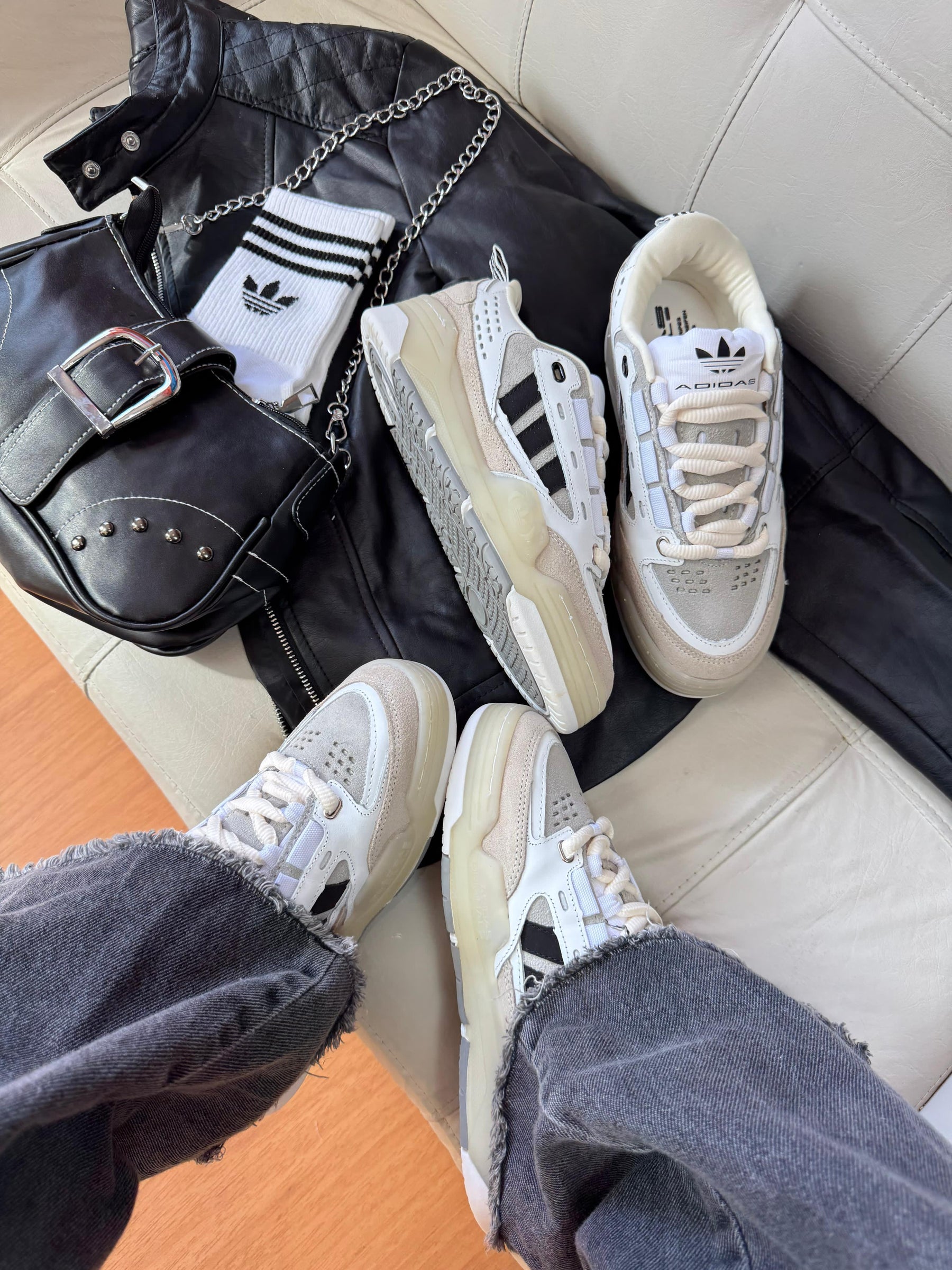 Tênis Adidas ADI2000 Cloud White Couro Legítimo