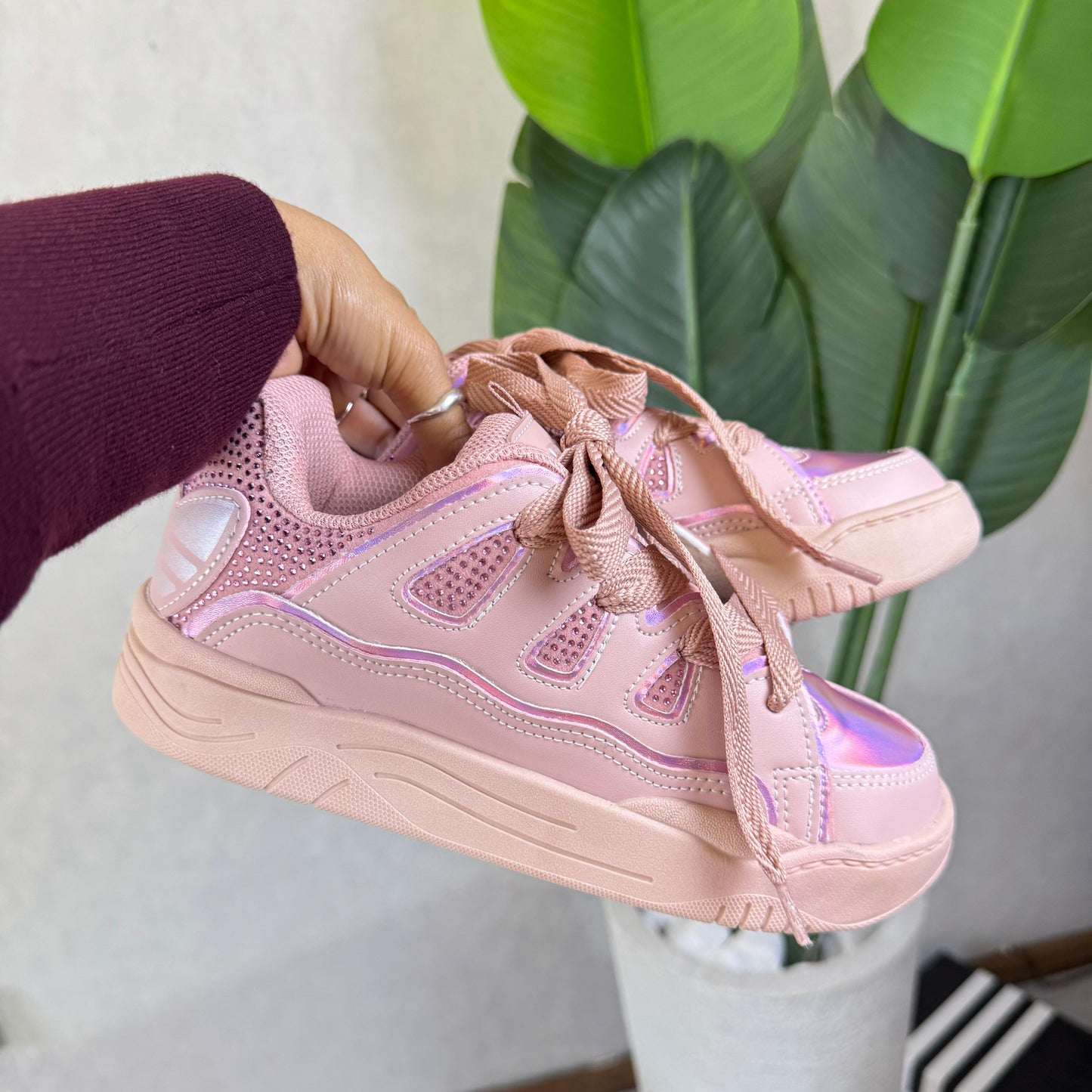 Tênis Adidas Oziris Pedraria Rosa Prime