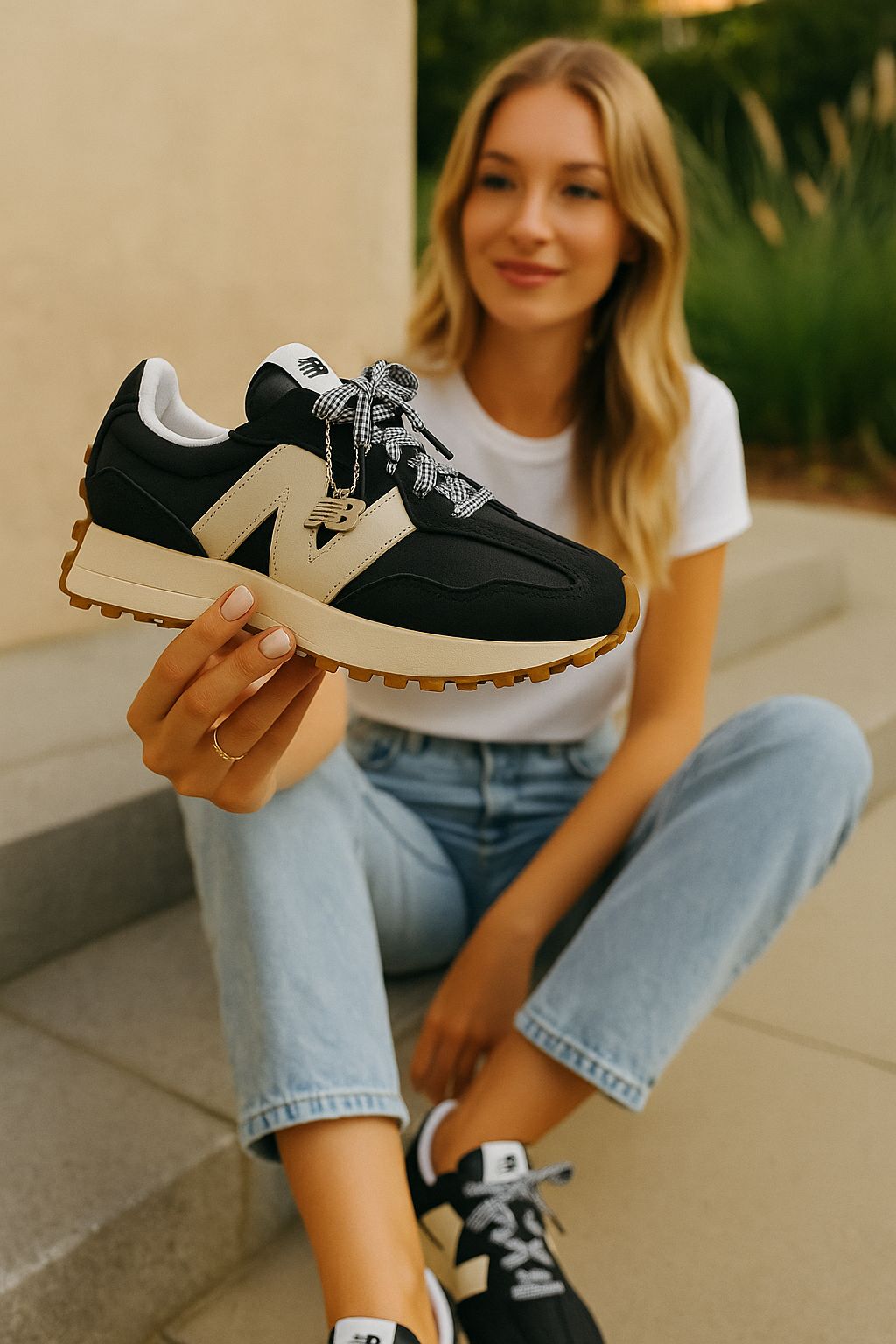 Tênis New Balance 327 Black Vegan Vintage Prime