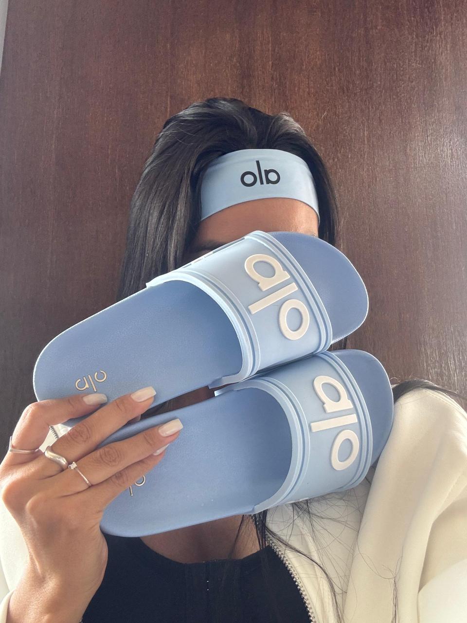 Chinelo Slide Alo Azul + Tiara Premium