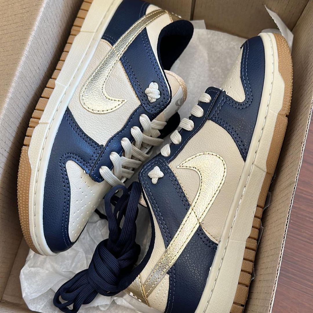 Tênis Nike Dunk SB Azul Dourado Premium