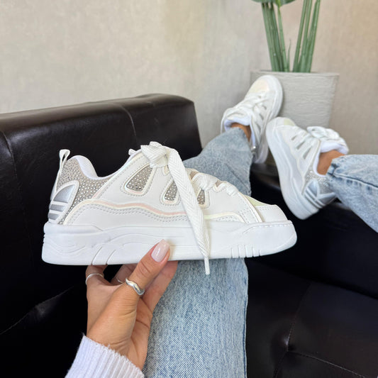 Tênis Adidas Oziris Pedraria Branco Prime