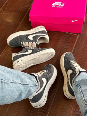 Tênis Nike Air Force 1 Jeans Preto Premium