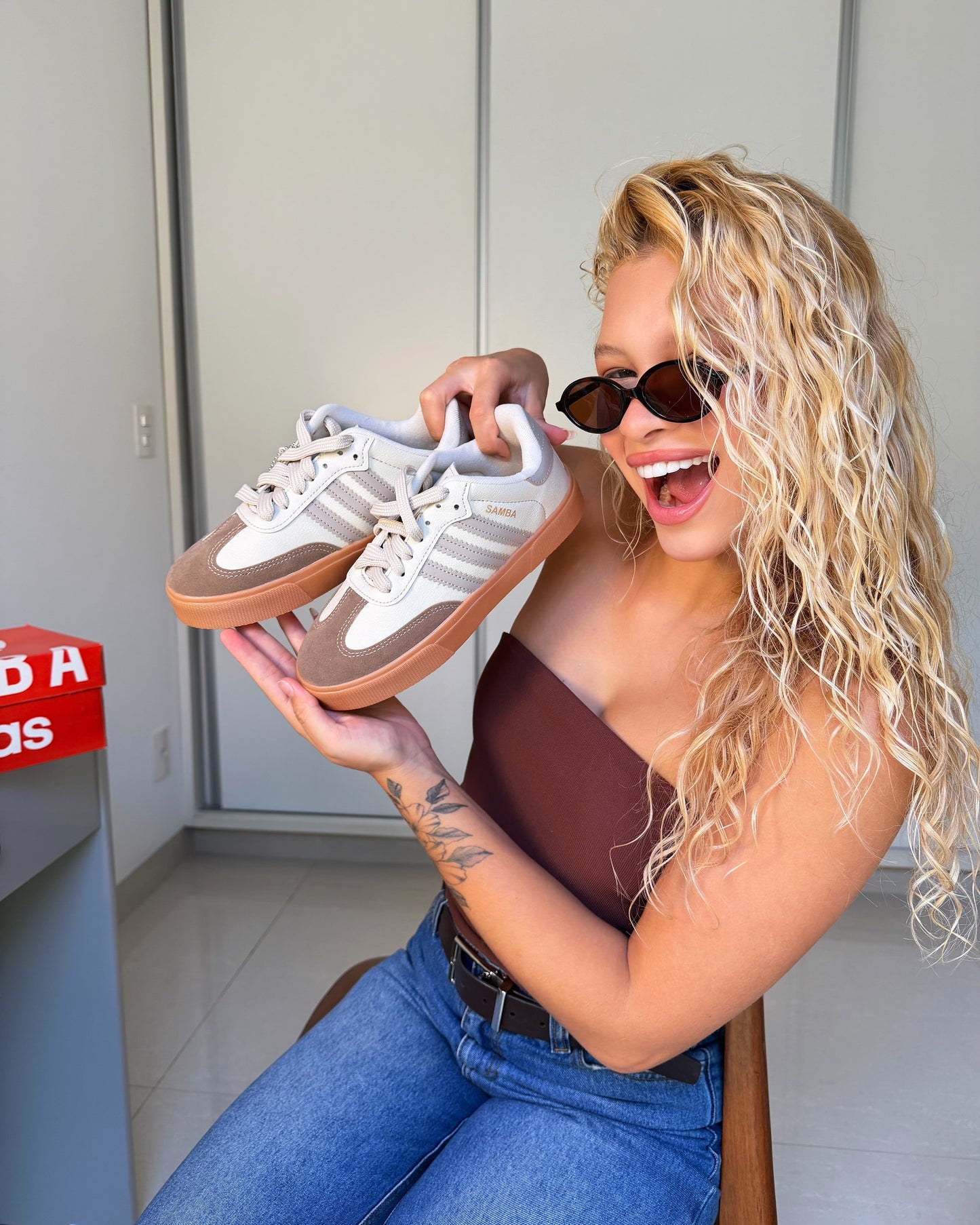 Tênis Adidas Samba Off Cinza Premium