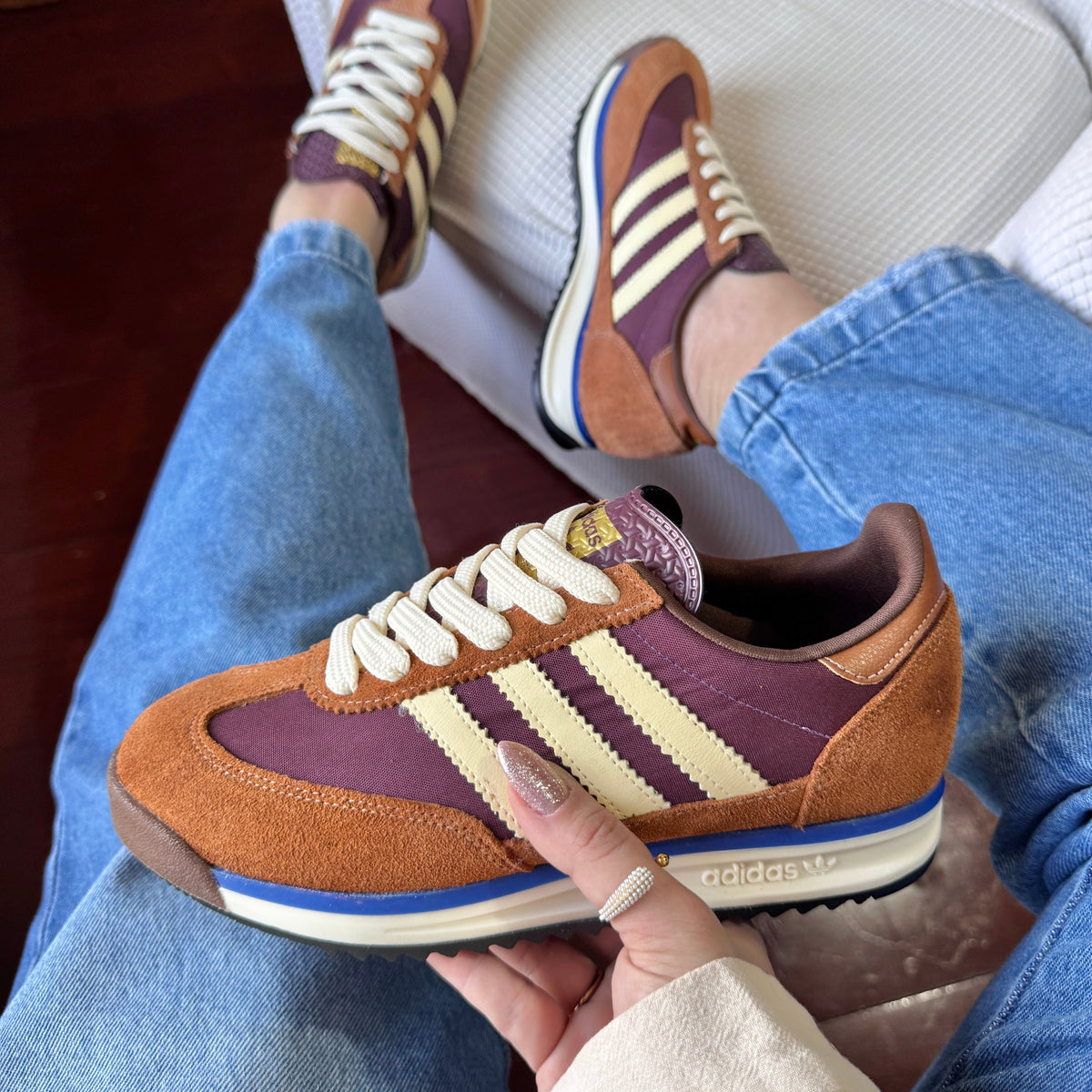 Tênis Adidas SL72 Marrom e Vinho Premium