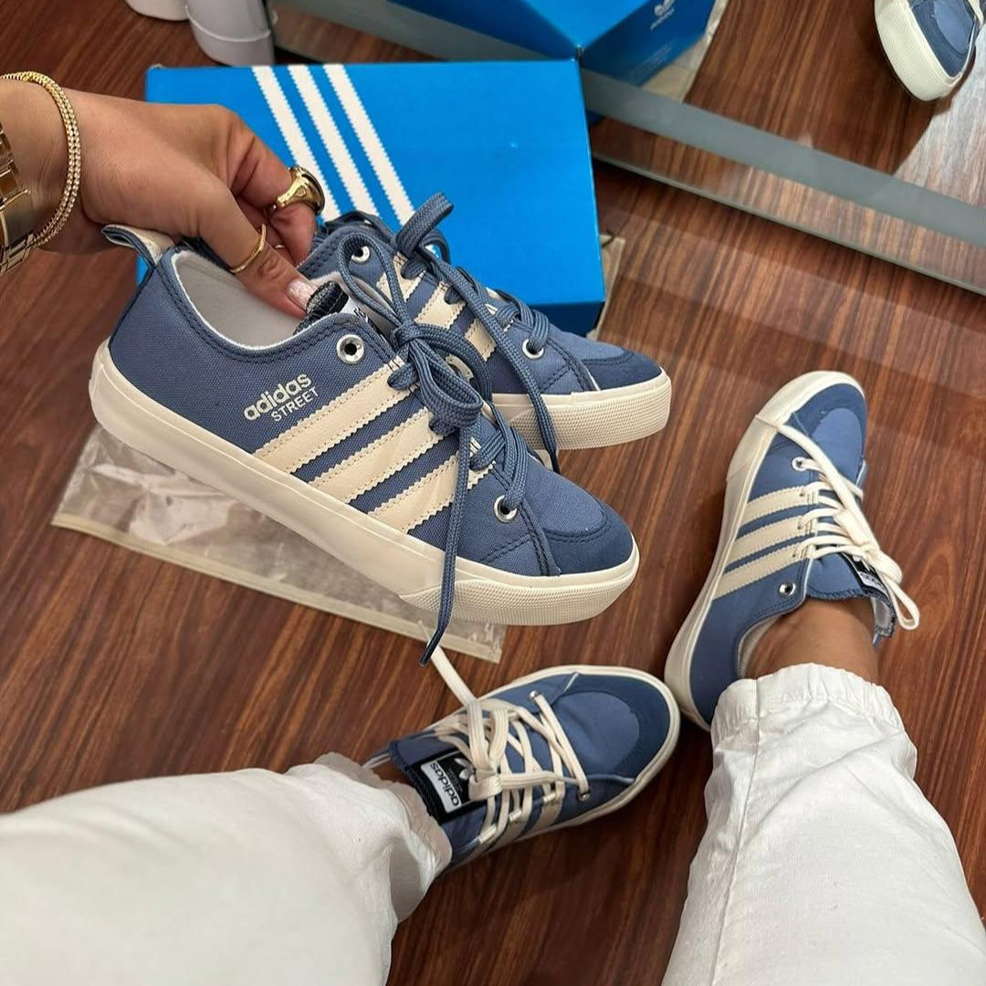 Tênis Adidas Street Azul Premium