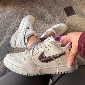 Tênis Nike Dunk Branco Prata Premium