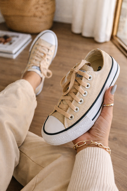 Tênis All Star Amêndoa Brilho Feminino Premium