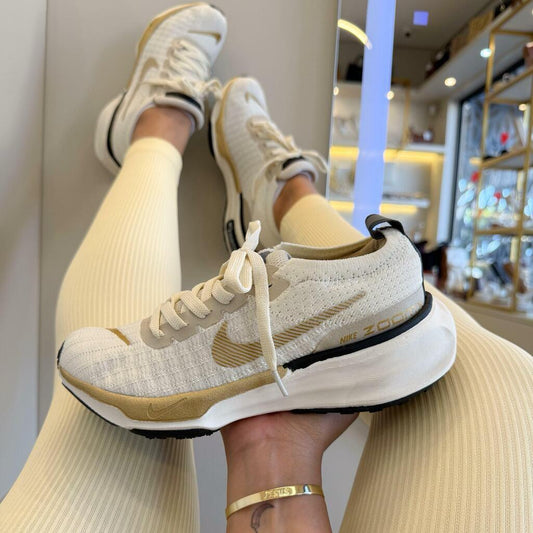 Tênis Nike Zoom X Invincible 3 Off White Ouro Premium