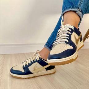 Tênis Nike Dunk SB Azul Dourado Premium
