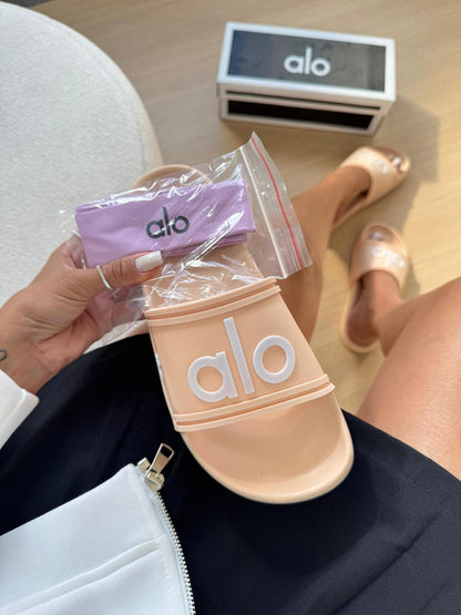 Chinelo Slide Alo Salmão + Tiara Premium