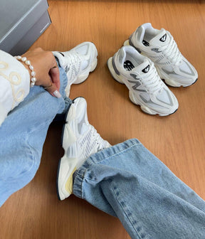 Tênis New Balance 9060 Sea Salt Branco Couro Legítimo