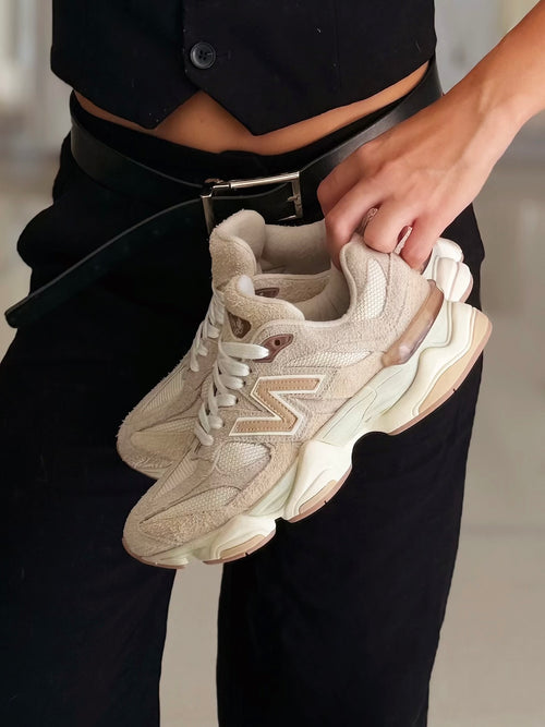 Tênis New Balance 9060 Sea Salt Salmão Off Couro Legítimo