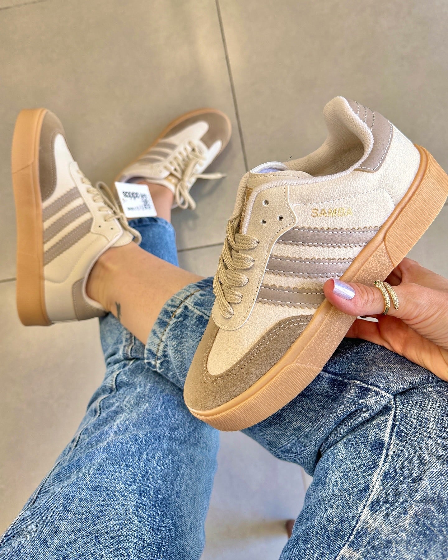 Tênis Adidas Samba Off Cinza Premium