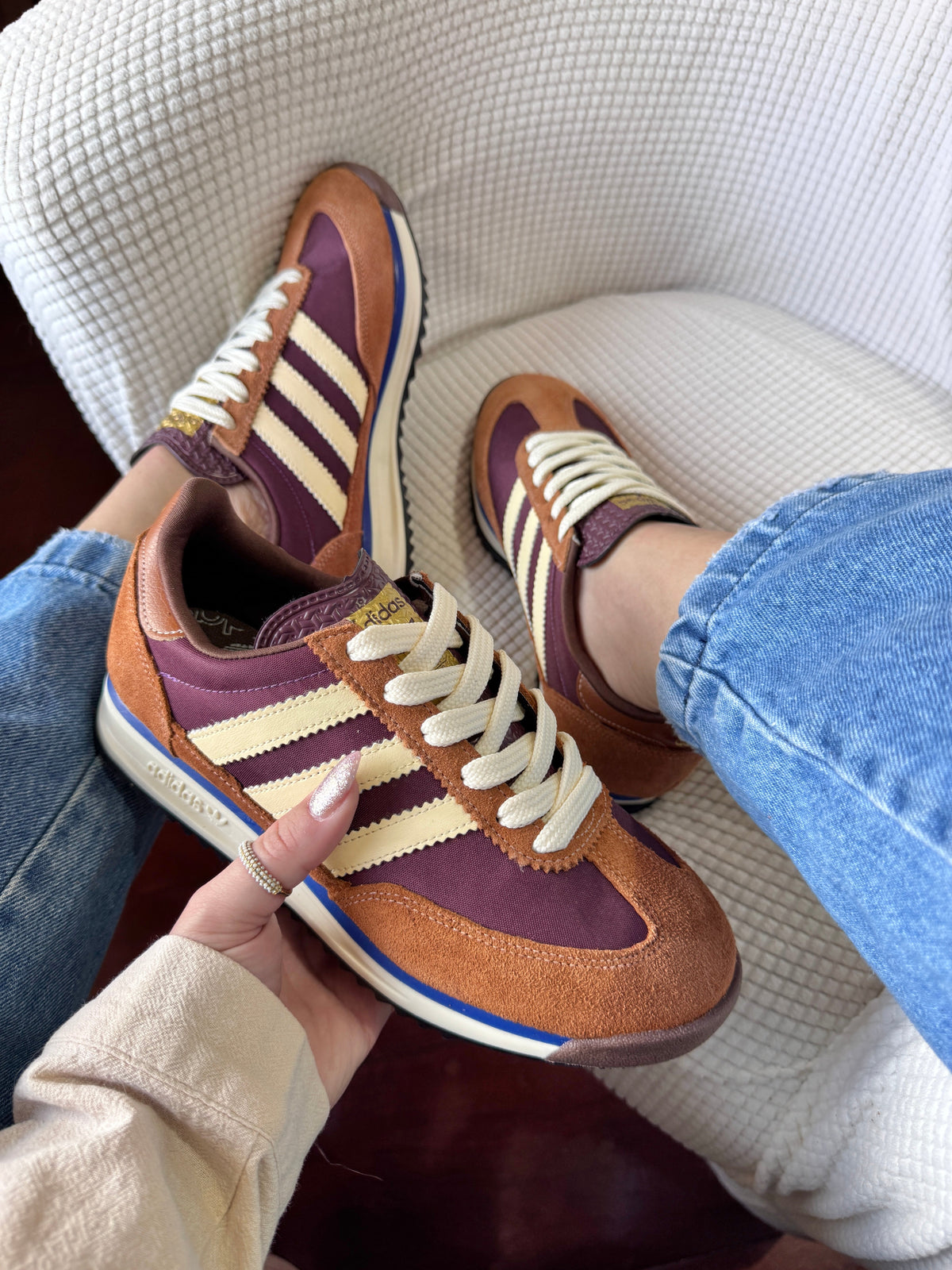 Tênis Adidas SL72 Marrom e Vinho Premium