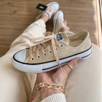 Tênis All Star Amêndoa Brilho Feminino Premium