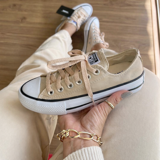 Tênis All Star Amêndoa Brilho Feminino Premium