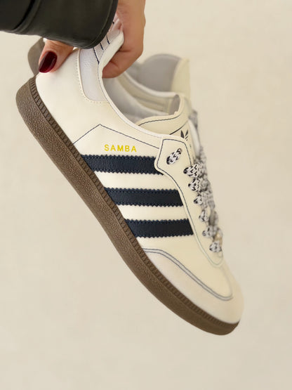 Tênis Adidas Samba OG Off White Dark Blue Vegan Prime