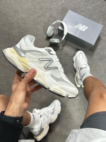 Tênis New Balance 9060 Sea Salt Branco Masculino Couro Legítimo