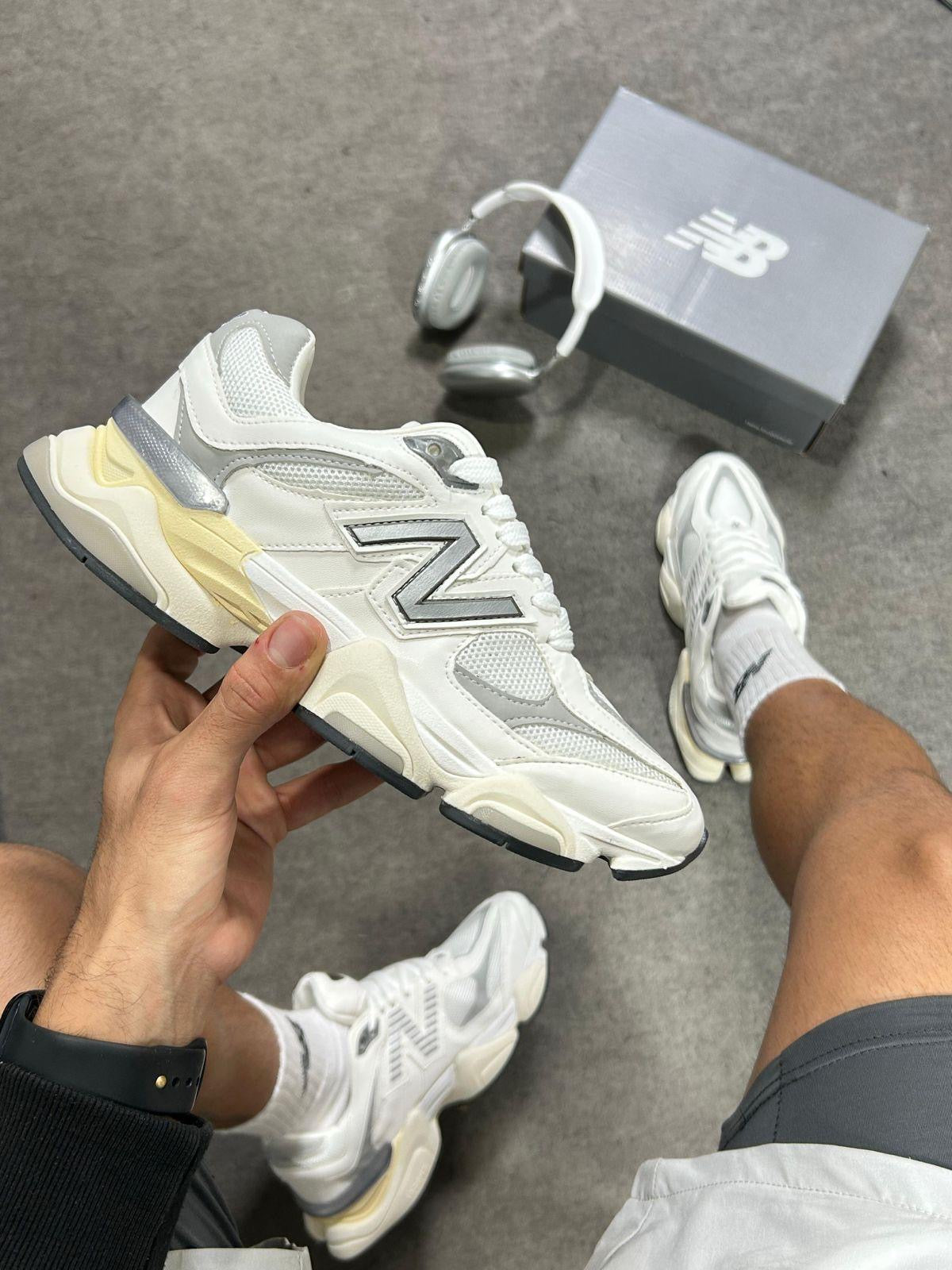 Tênis New Balance 9060 Sea Salt Branco Masculino Couro Legítimo
