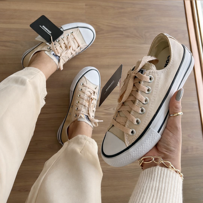 Tênis All Star Amêndoa Brilho Feminino Premium