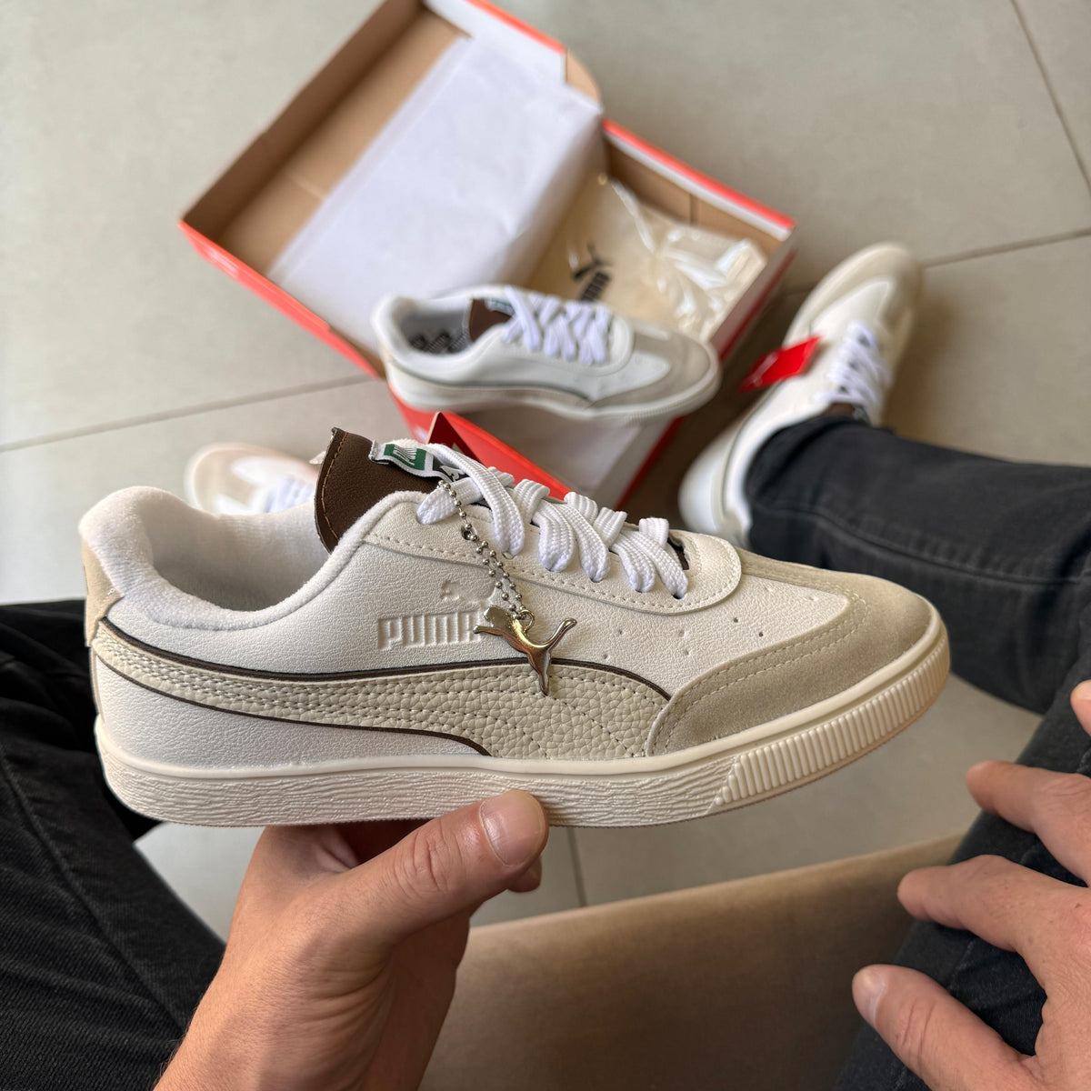 Tênis Puma Social Castanho Off Masculino - Tênis Divas